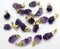 rough amethyst pendant, gold plated pendant, 13-15mm x 20mm, sold as 1 piece, amethyst pendants, rough pendant, nugget pendant,